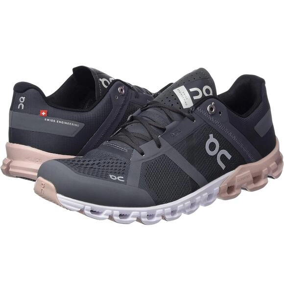 On Running Women's Cloudflow Running Sneakers Shoes Athletic Black Pink SZ W9.5 - Picture 1 of 11